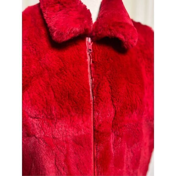 Stampede Collection Running Wild Western Red Fur Vest Size Medium - Picture 2 of 5